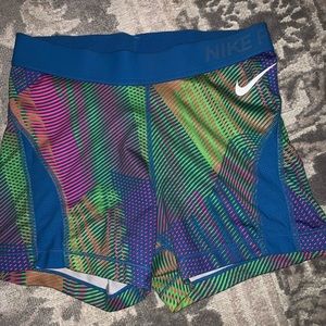 Rainbow and Mesh Nike Compression Shorts